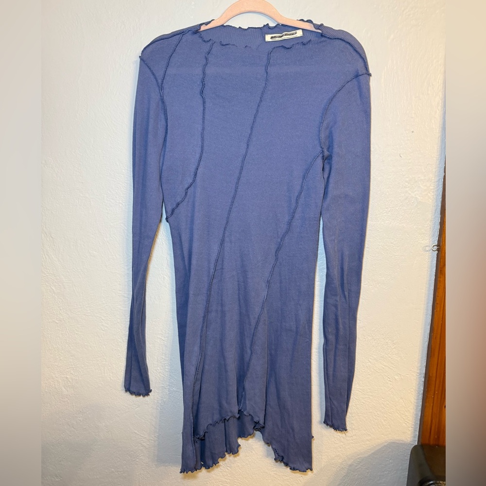 Free People Full Swing Oversized Tunic NEW Size Medium in Blue Boho - Picture 6 of 7